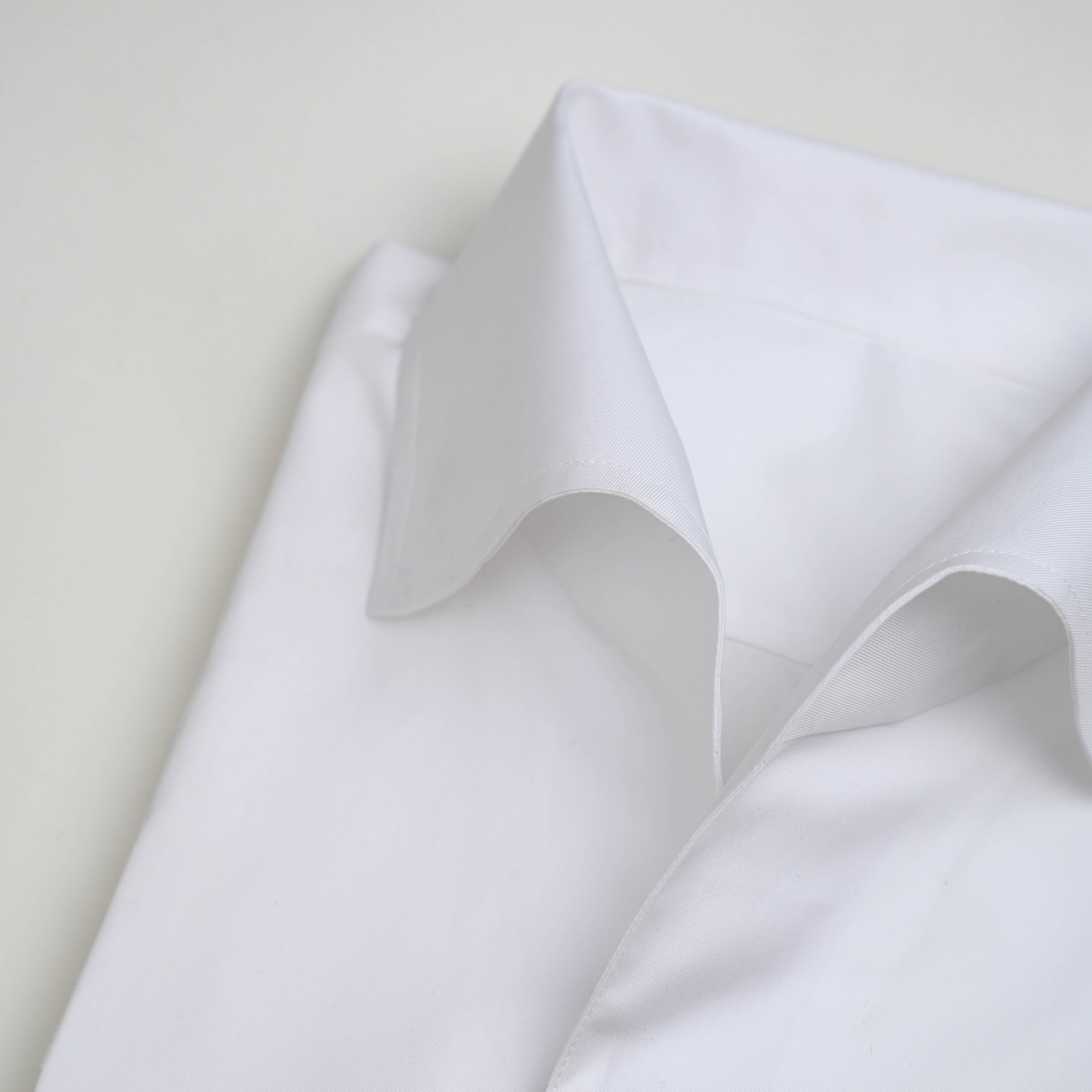 White Twill 100% Cotton Shirt in "Albini / Thomas Mason's Royale"