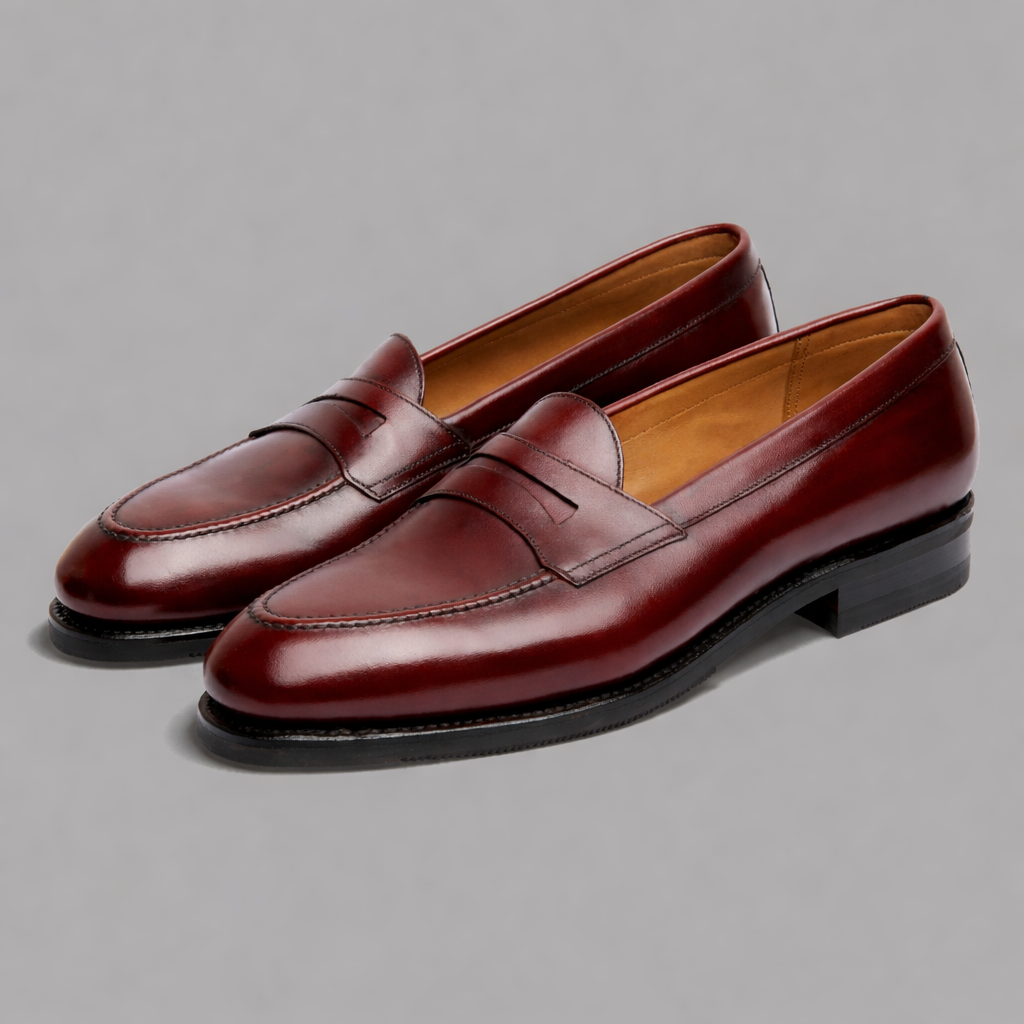 Prep Loafer in Burgundy Calf Leather