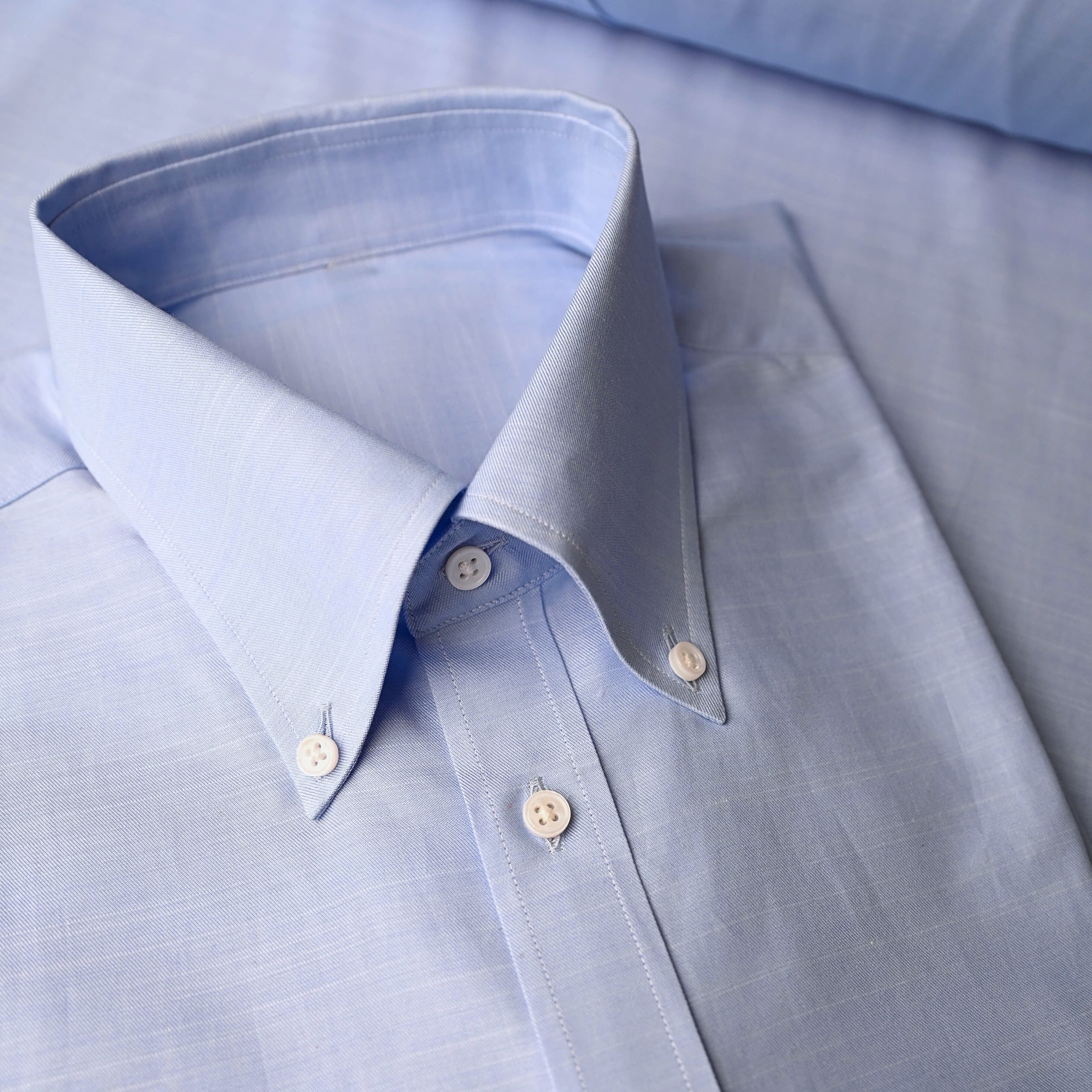 Blue Cotton Tencel Shirt in "Refinement"