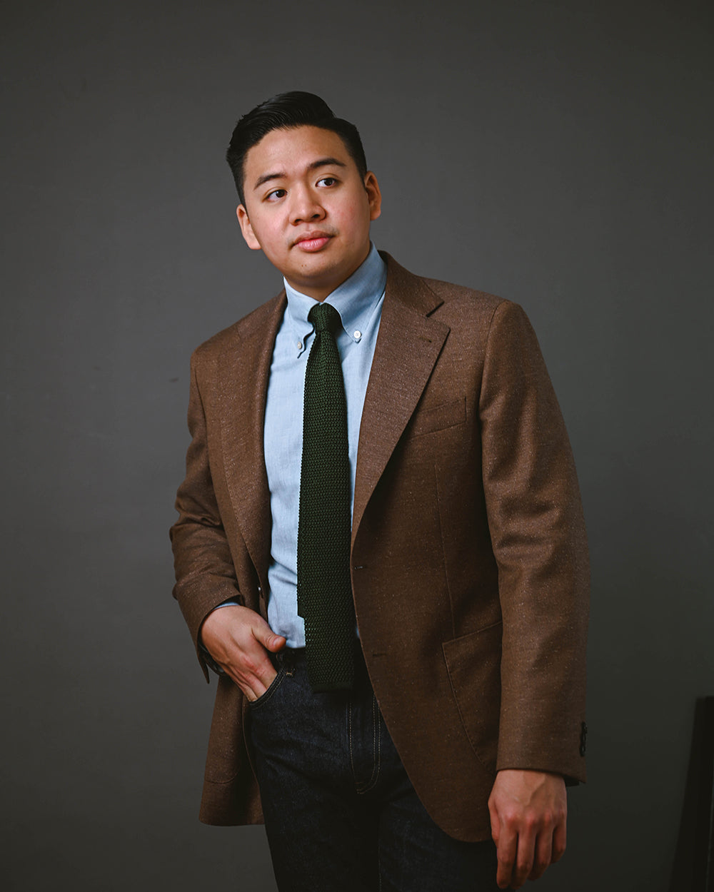 Speckled Brown Wool Sports Jacket | Adriano Model