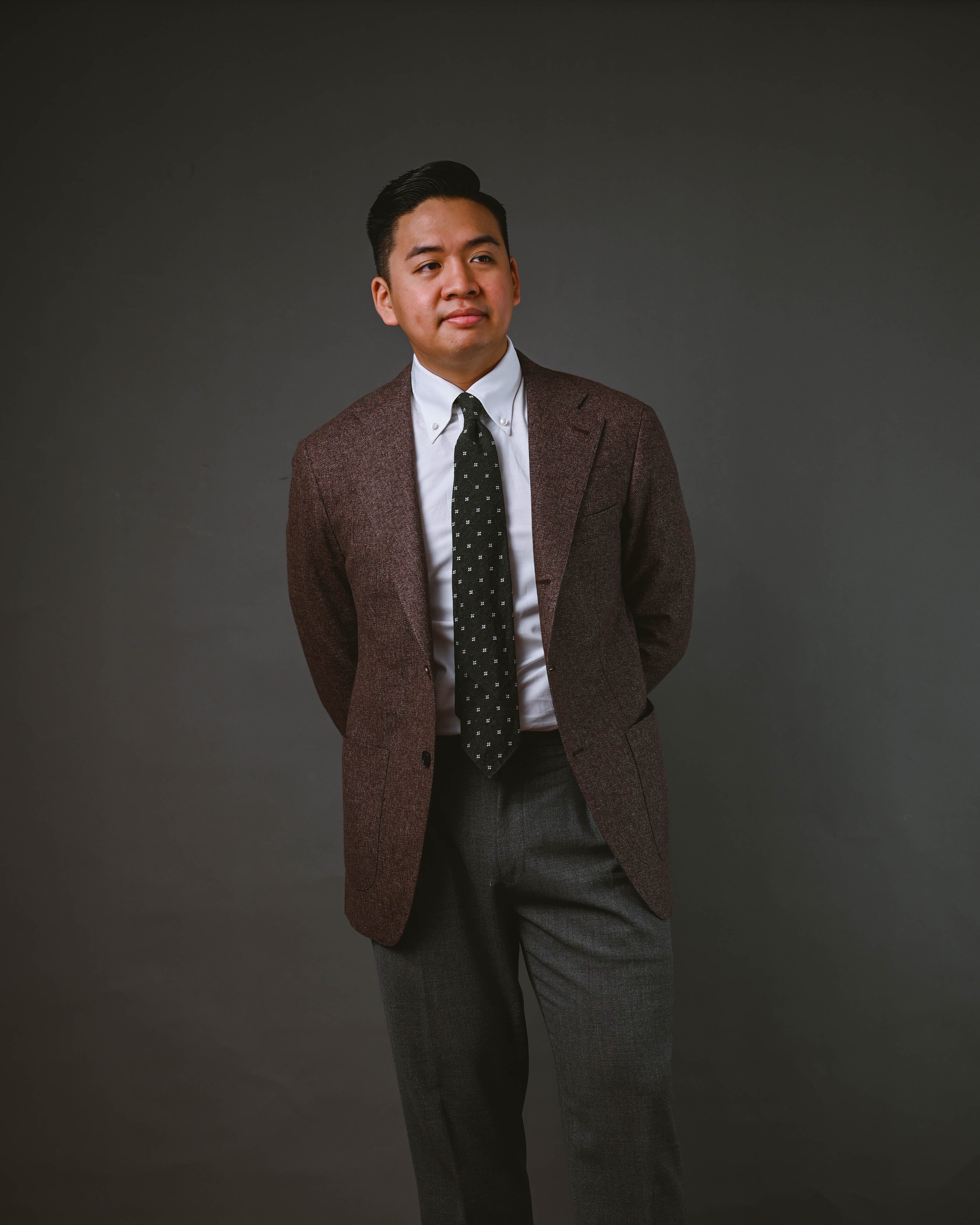 Brown Cotton Wool Cashmere Sports Jacket | Gino Model