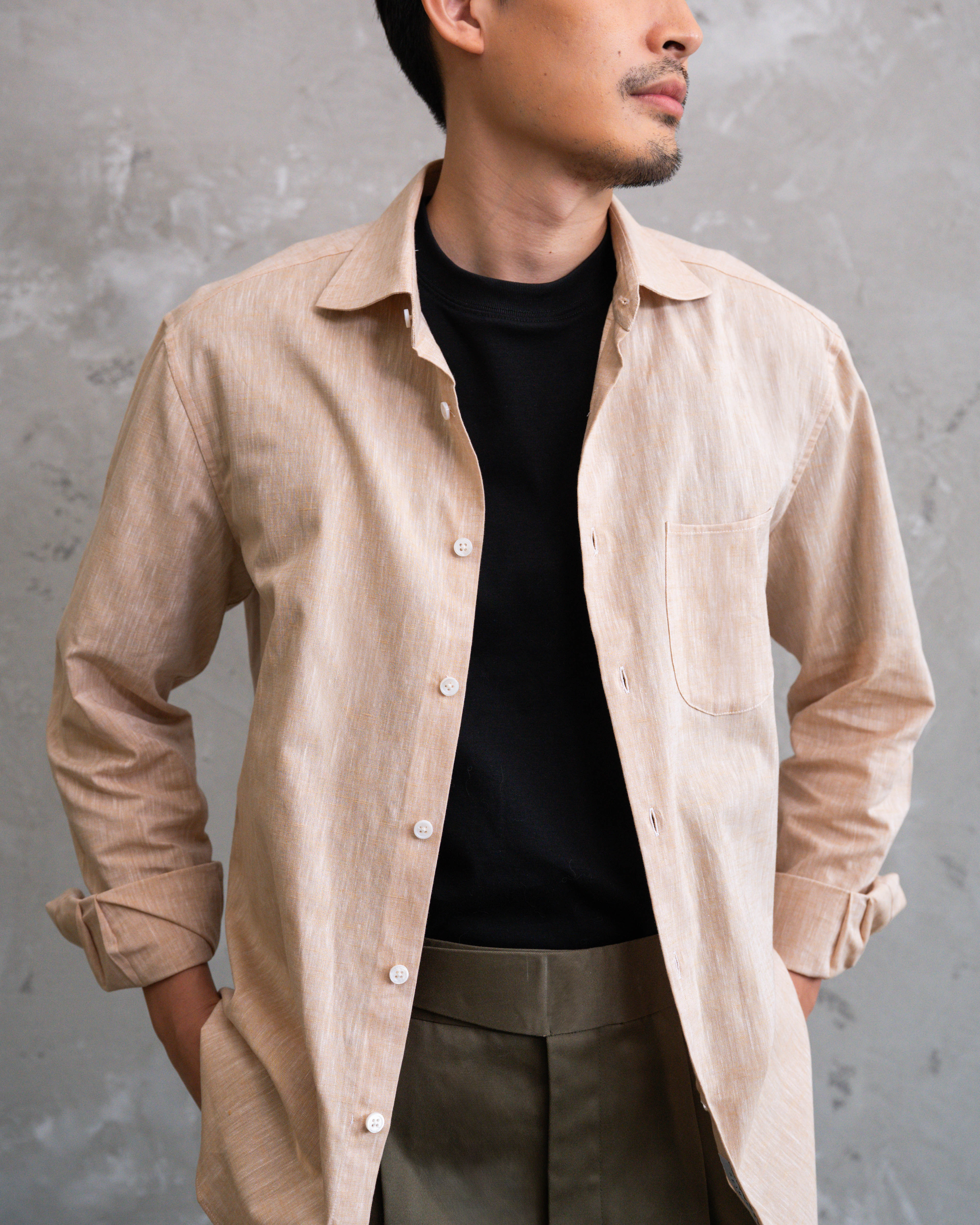 Cinnamon Cotton Linen Shirt