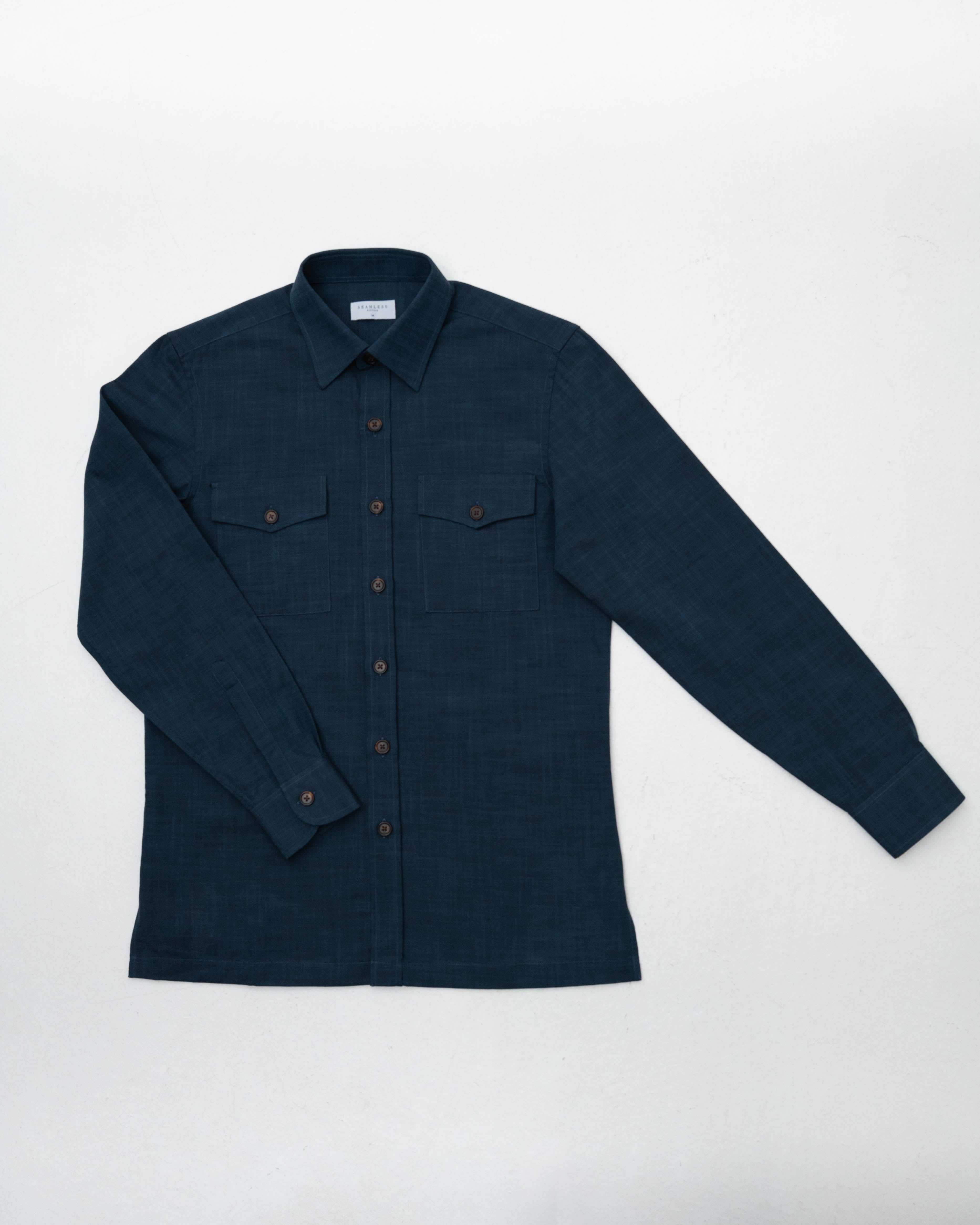 Denim Blue Cotton Shirt