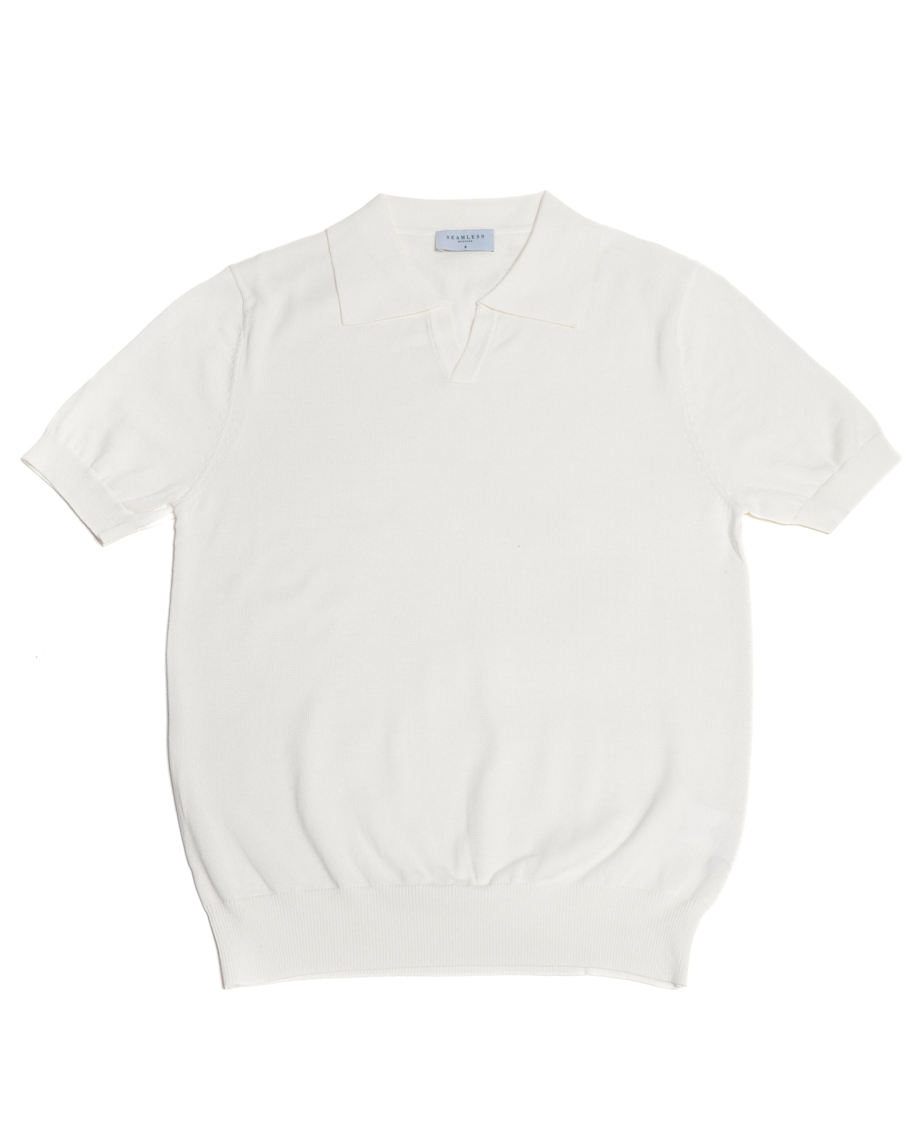 Arden Polo Knit in Ivory White