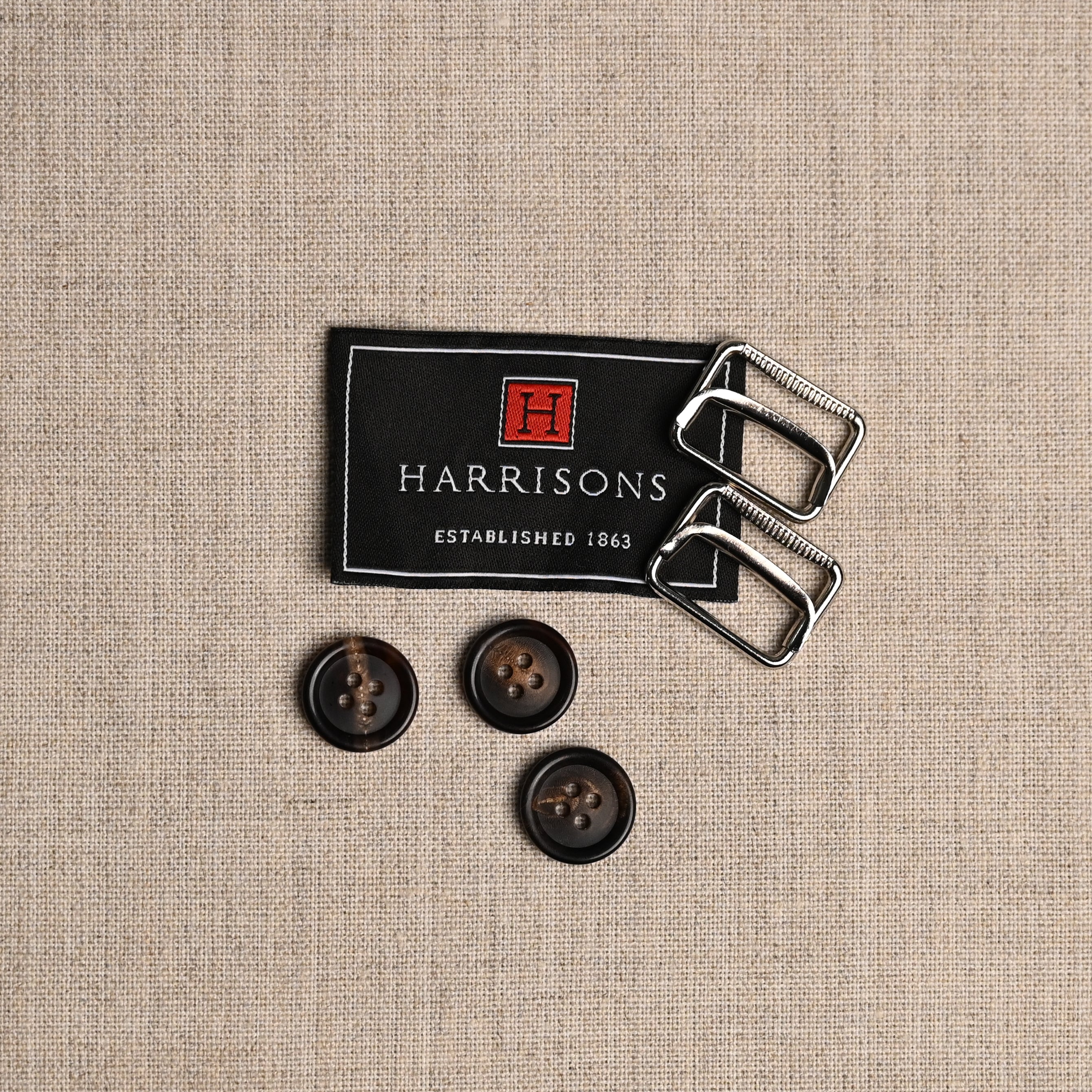 Oatmeal Harrisons Seashell Linen Terylene Shorts Fabric