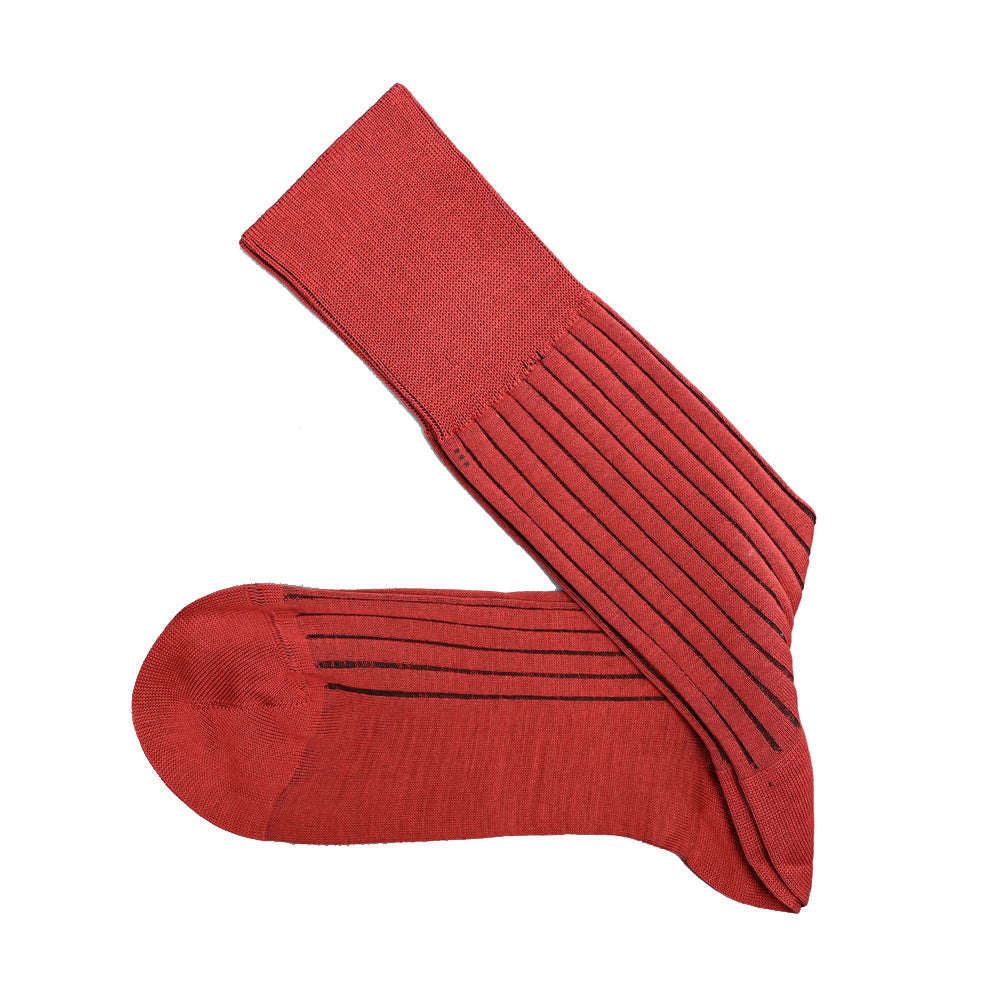 Viccel / Celchuk Mid Calf Shadow Stripe Cotton Socks