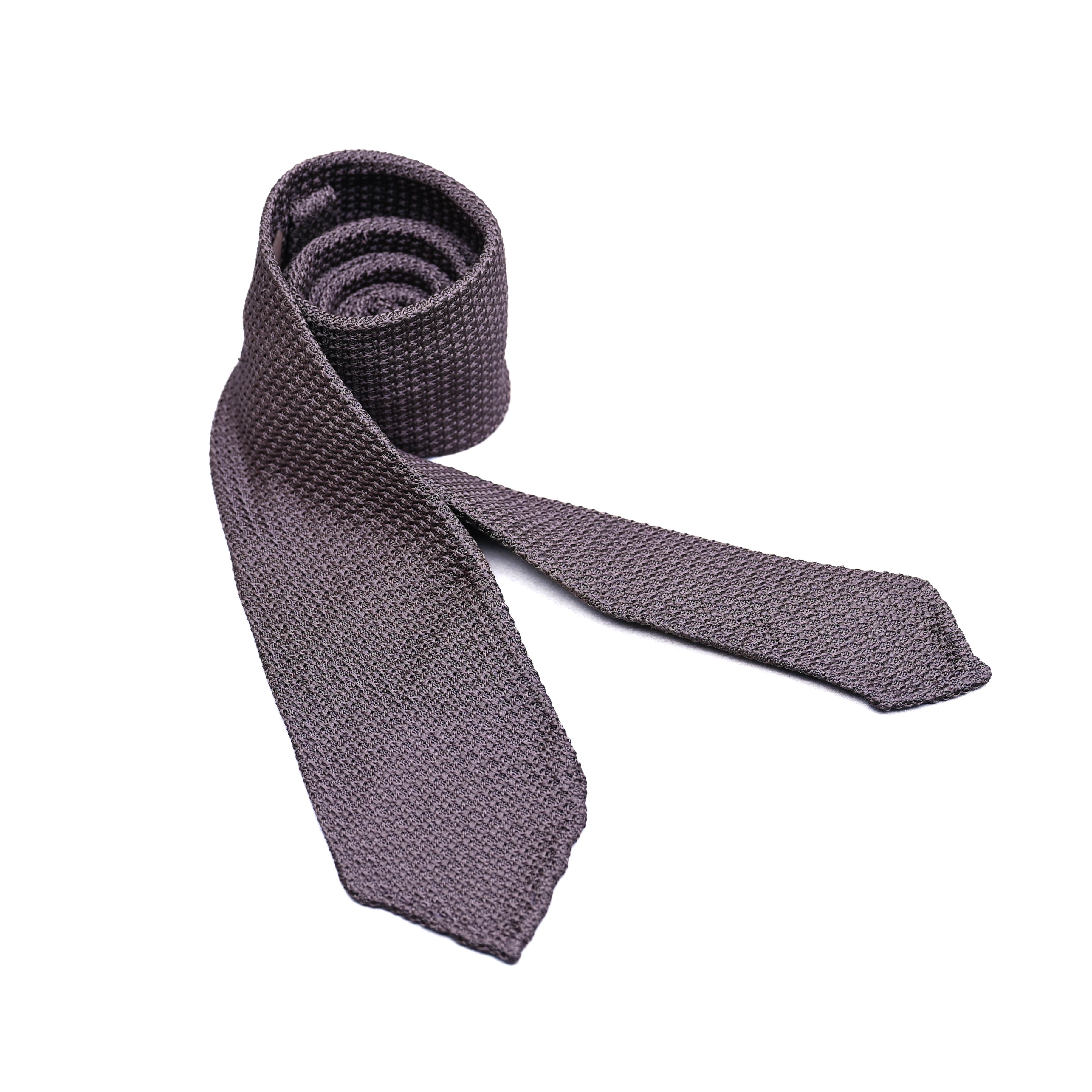 Garza Grossa Grenadine Silk Tie in Brown