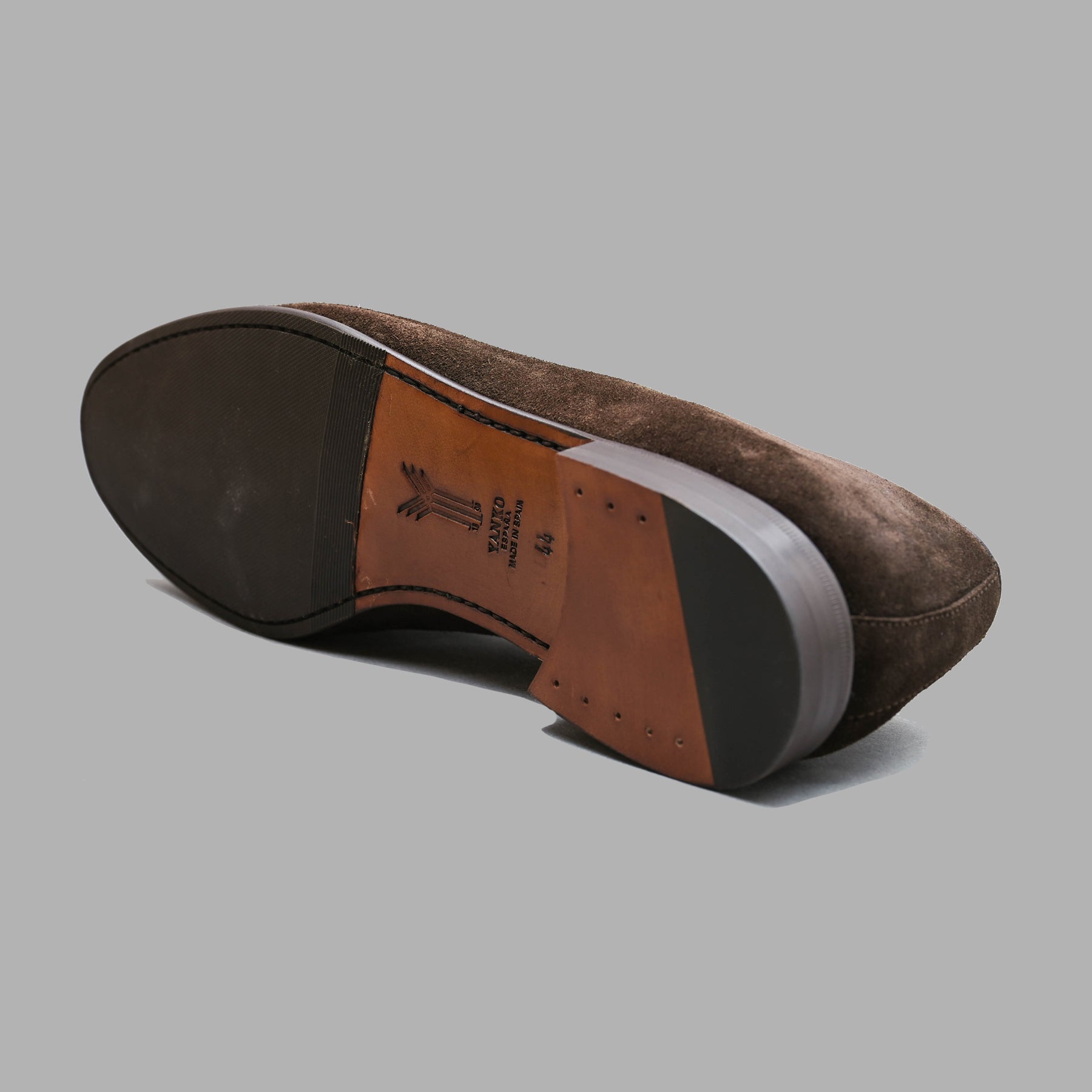 Belgian Tassel Loafer in Dark Brown Suede