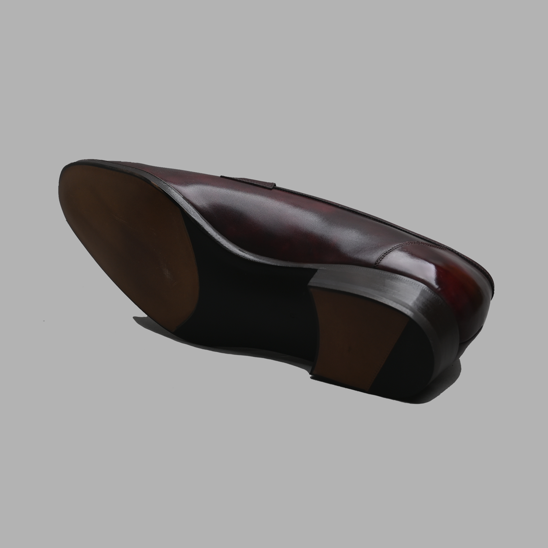 Club Hand Grade Penny Loafer in Burgundy Museum Calf Leather