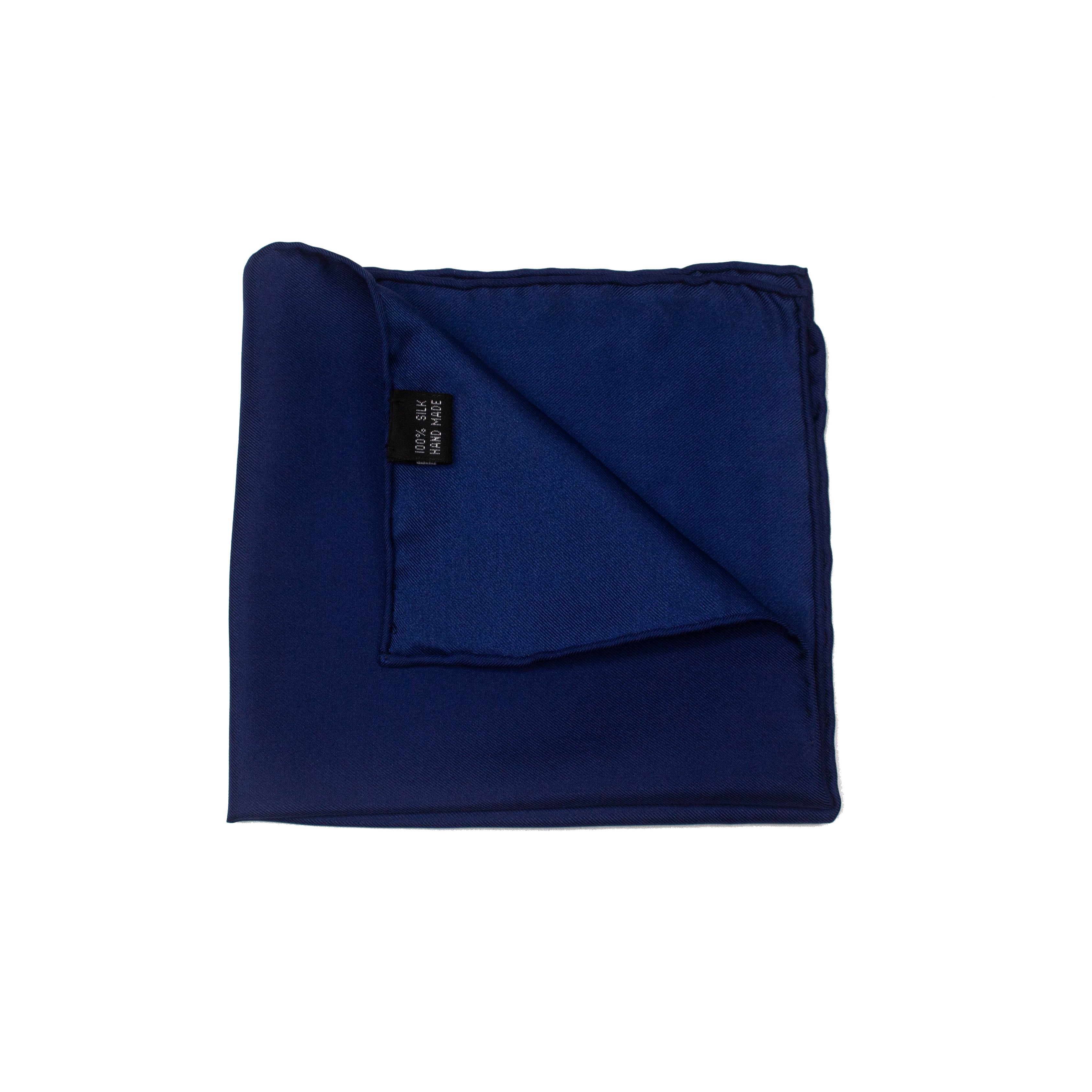 Navy Silk Pocket Square