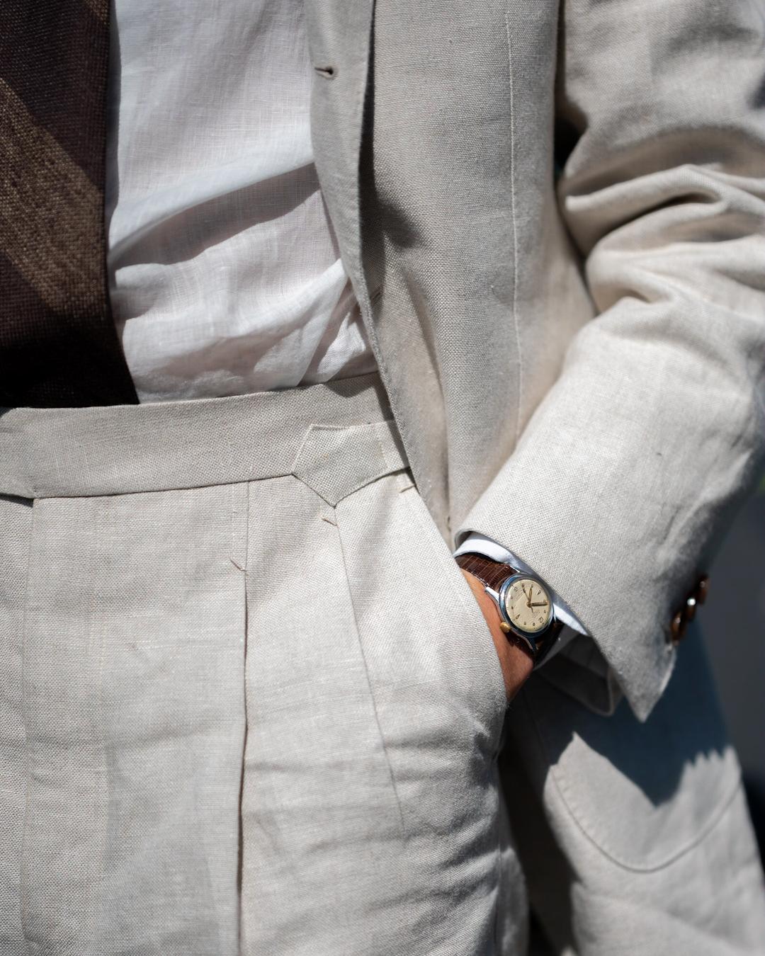 Classic Trousers in Dugdale's "Lisburn" Linen Fabric