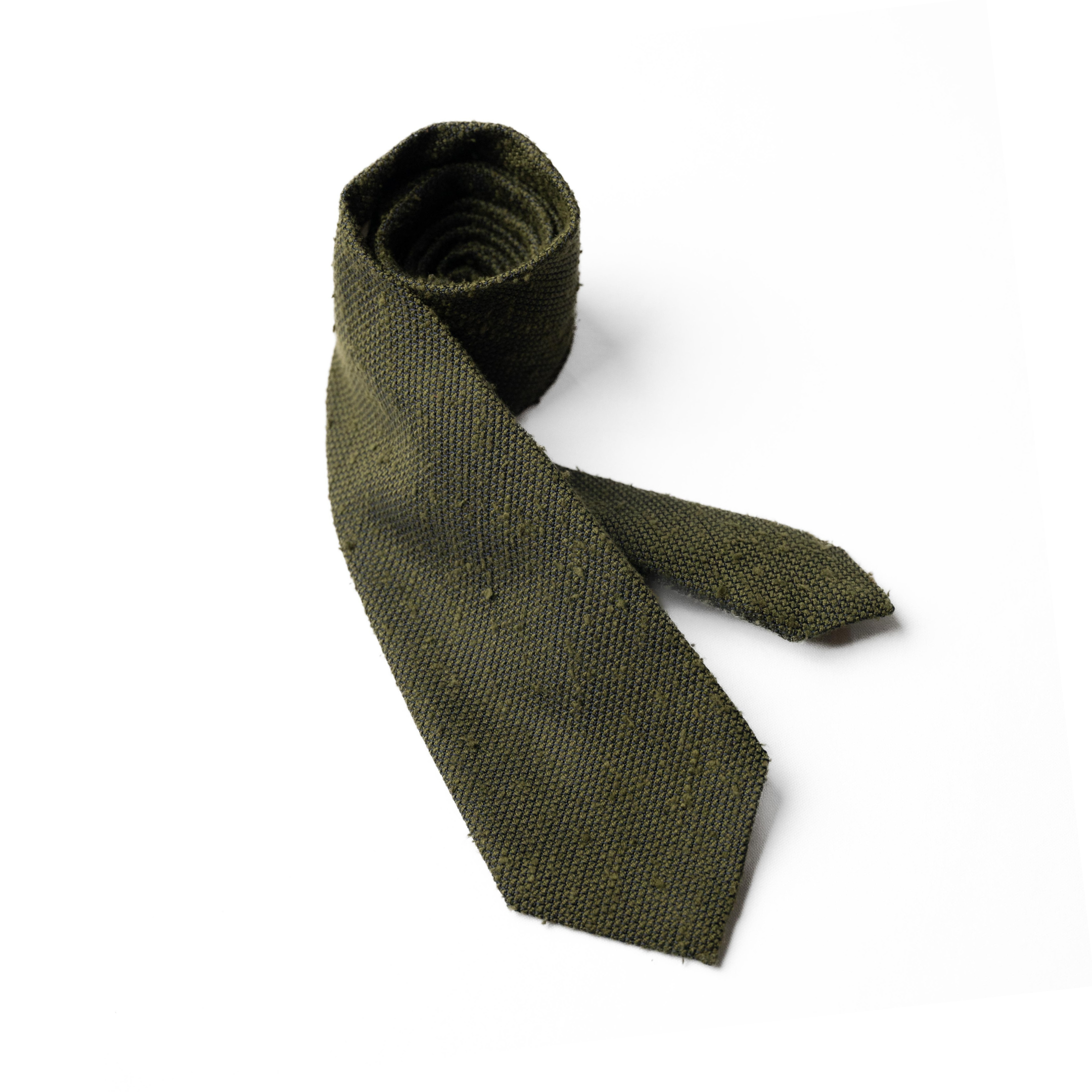 Shantung Silk Tie in Green