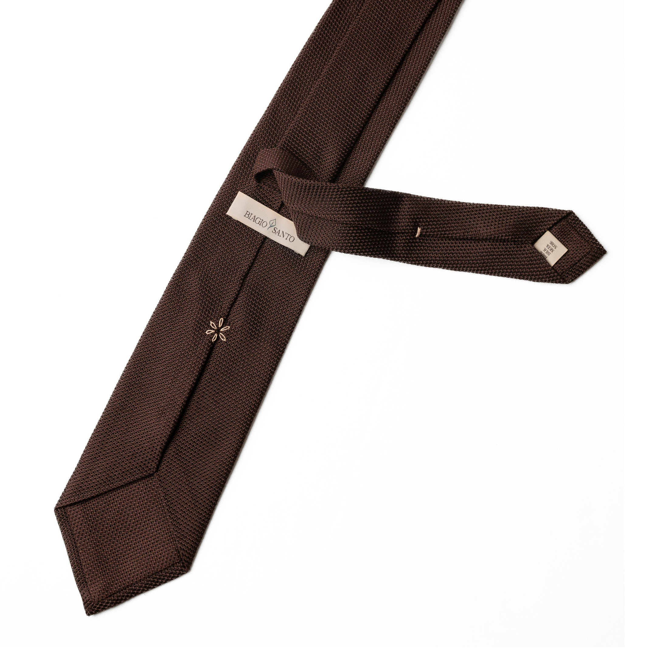 Garza Fina Grenadine Tie in Brown