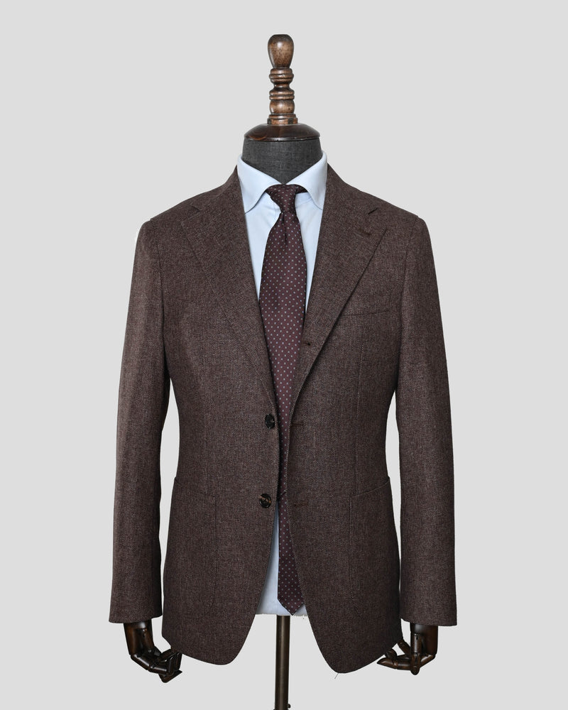 Brown Cotton Wool Cashmere Sports Jacket | Gino Model