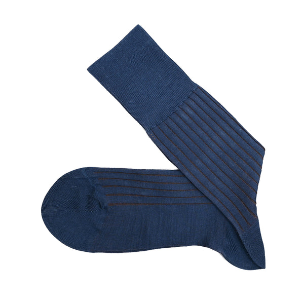 Viccel / Celchuk Mid Calf Shadow Stripe Cotton Socks