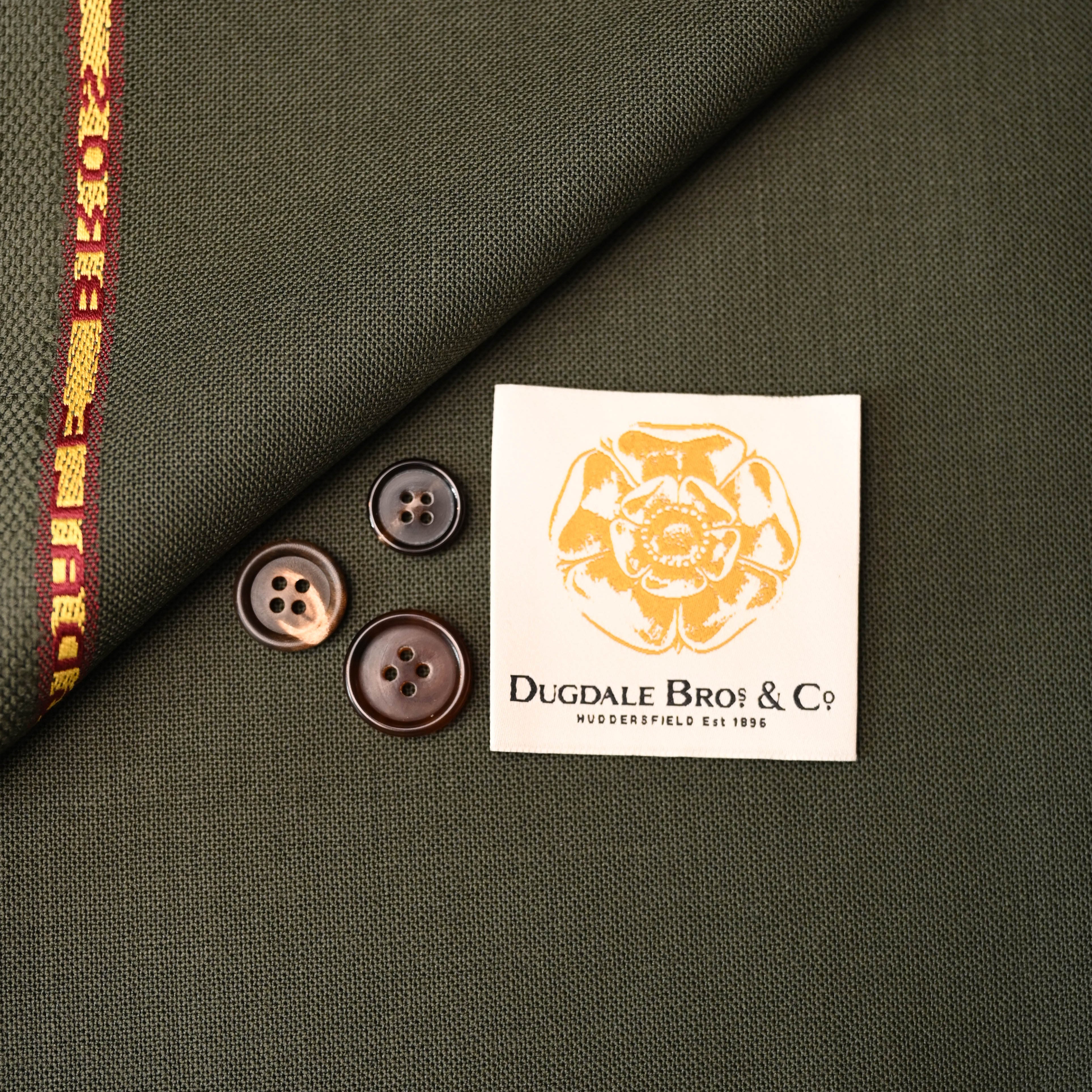 Forest Green Dugdale Tropical Breeze 100% Wool Trousering Fabric