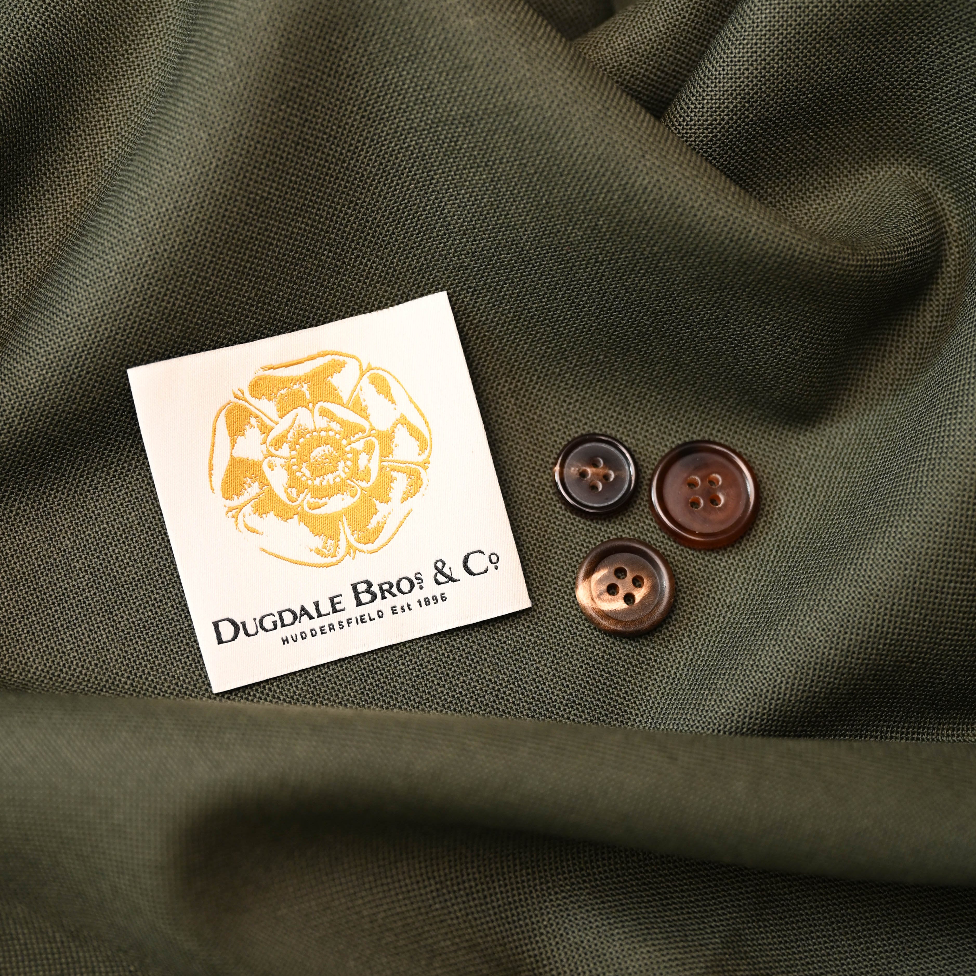 Forest Green Dugdale Tropical Breeze 100% Wool Trousering Fabric