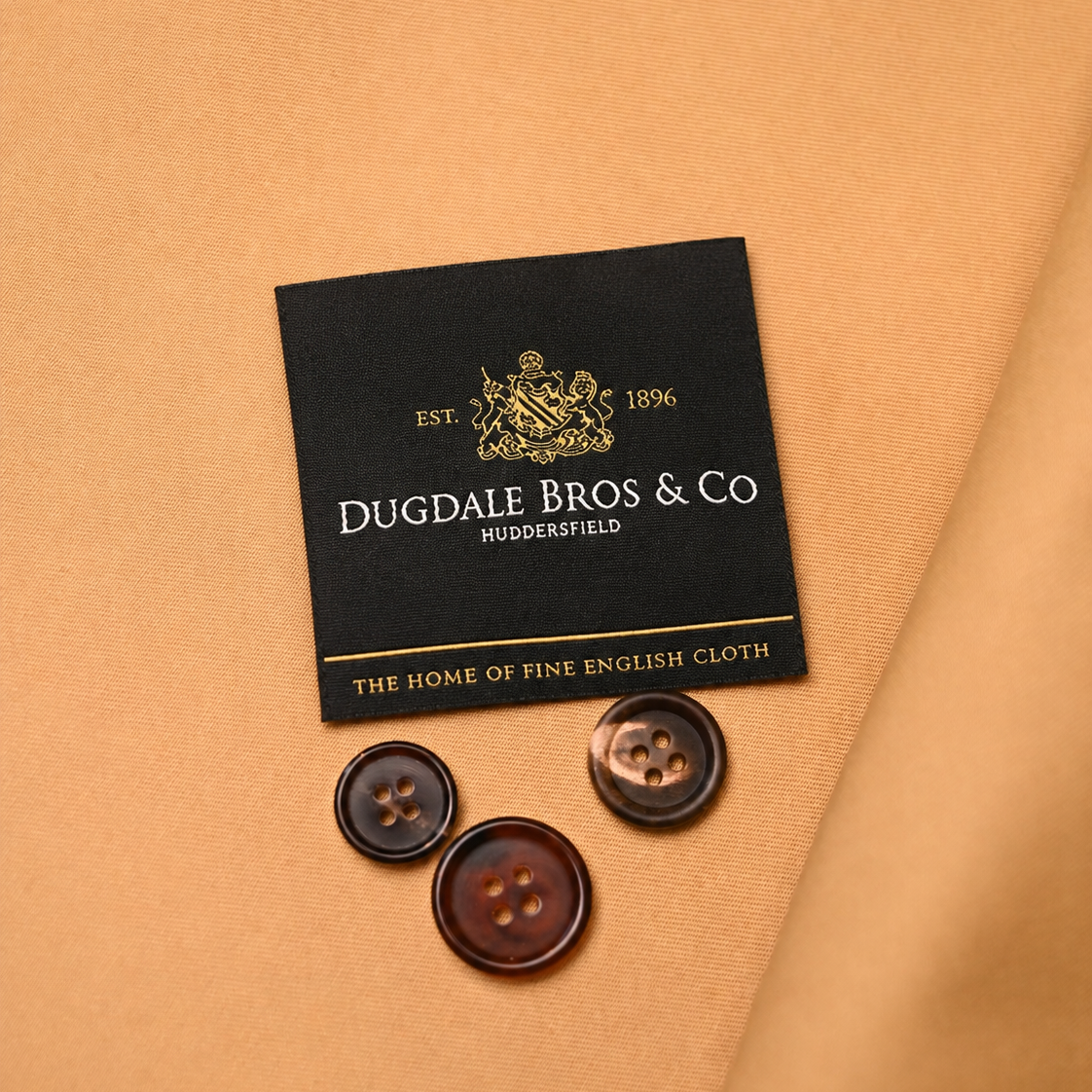 Mustard Gabardine Dugdale Bros & Co. 100% Cotton Trousering Fabric