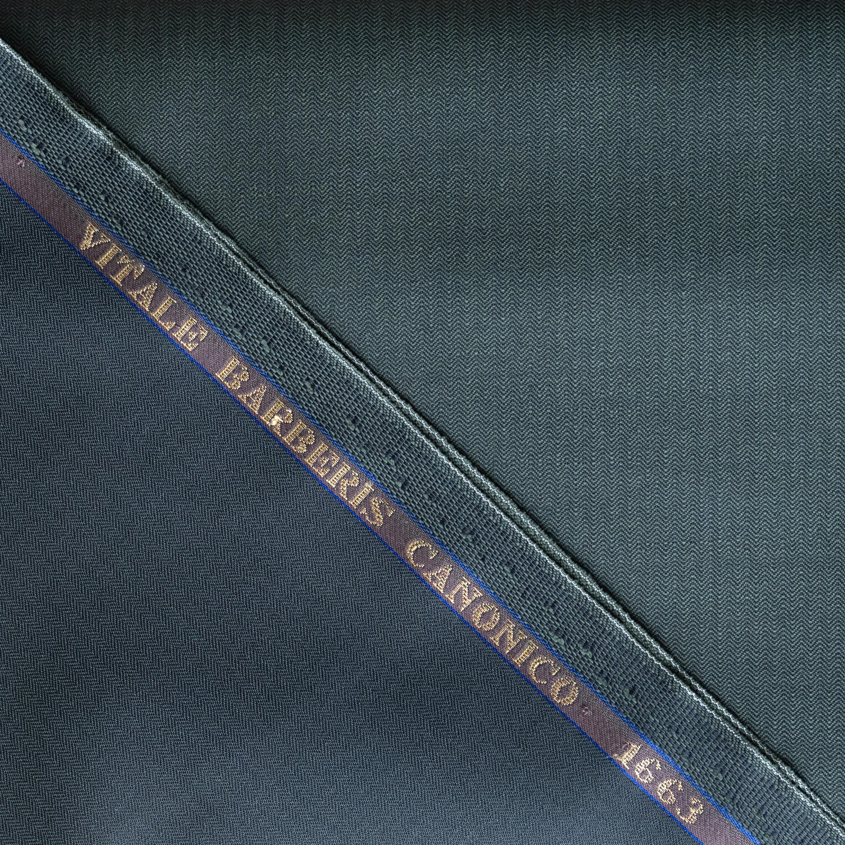 Forrest Green Mini Herringbone VBC Wool Suiting Fabric