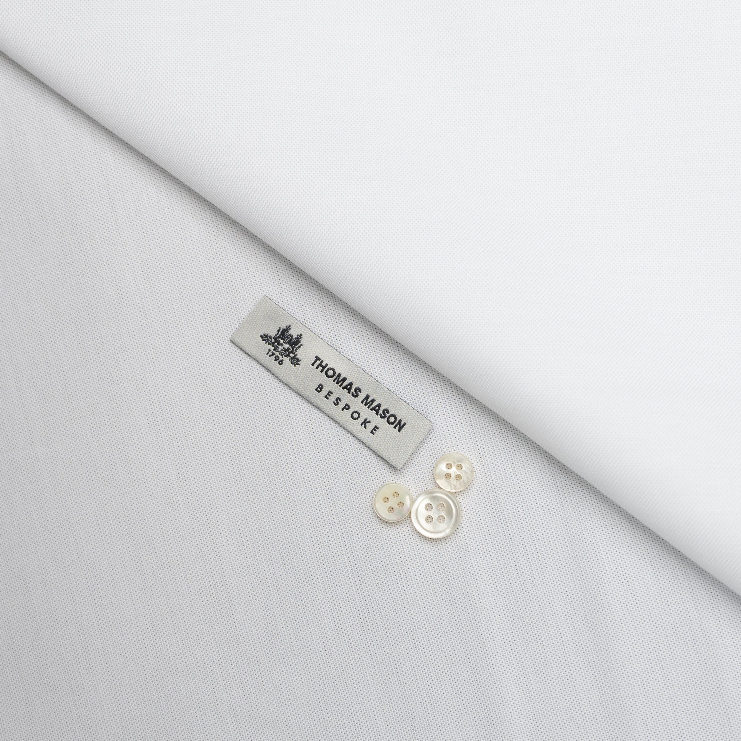 White Oxford 100% Cotton Shirt in "Thomas Mason's Oxford 75"