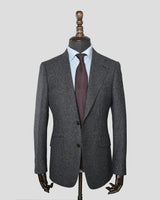 Mid-Grey Cotton Wool Cashmere Sports Jacket | Giovanny Model