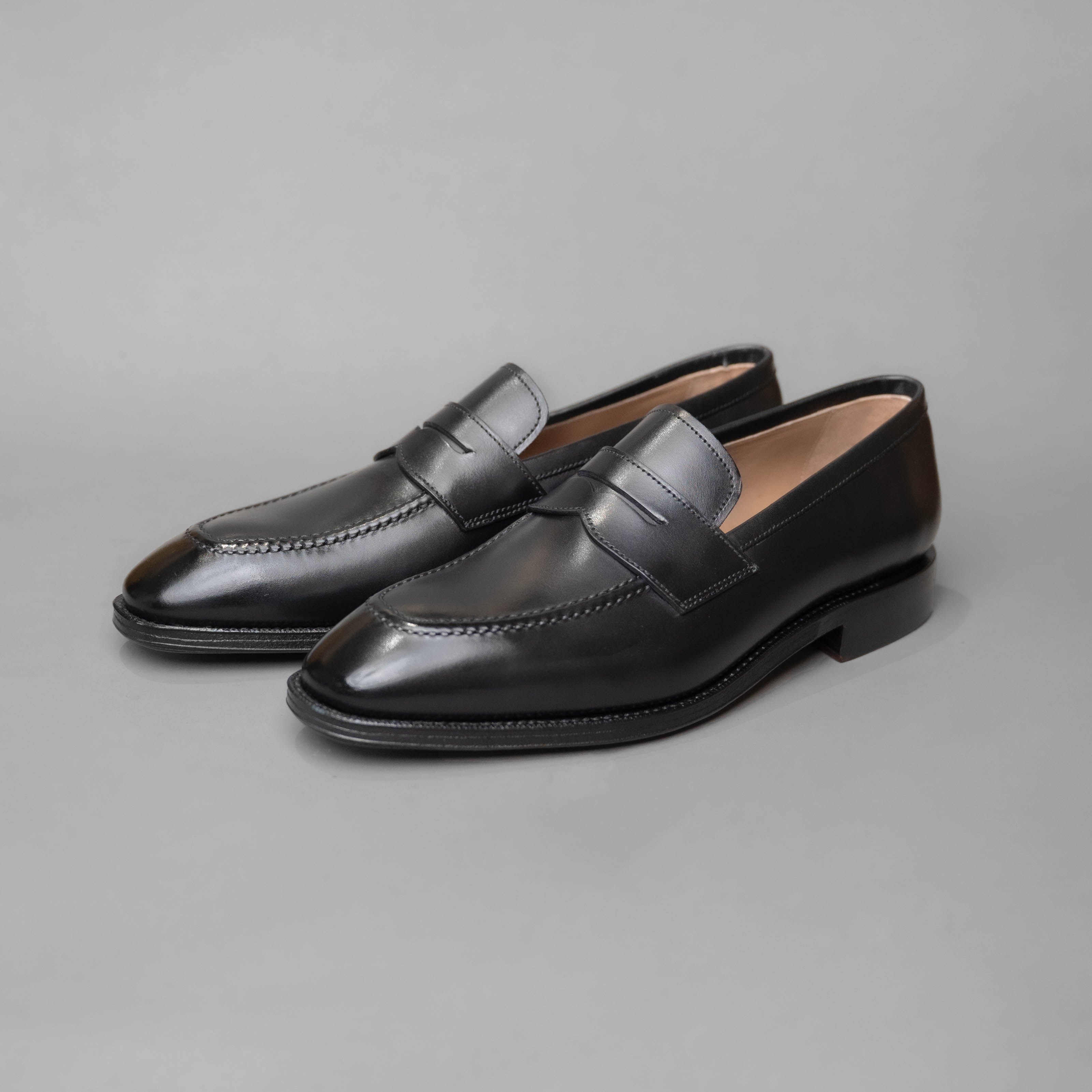 Penny Loafer in Black Calf Leather