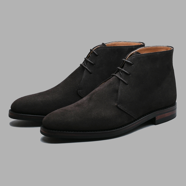 Chukka Boot in Dark Brown Suede Leather