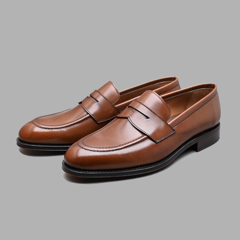 Penny Loafer in Medium Brown Calf Leather