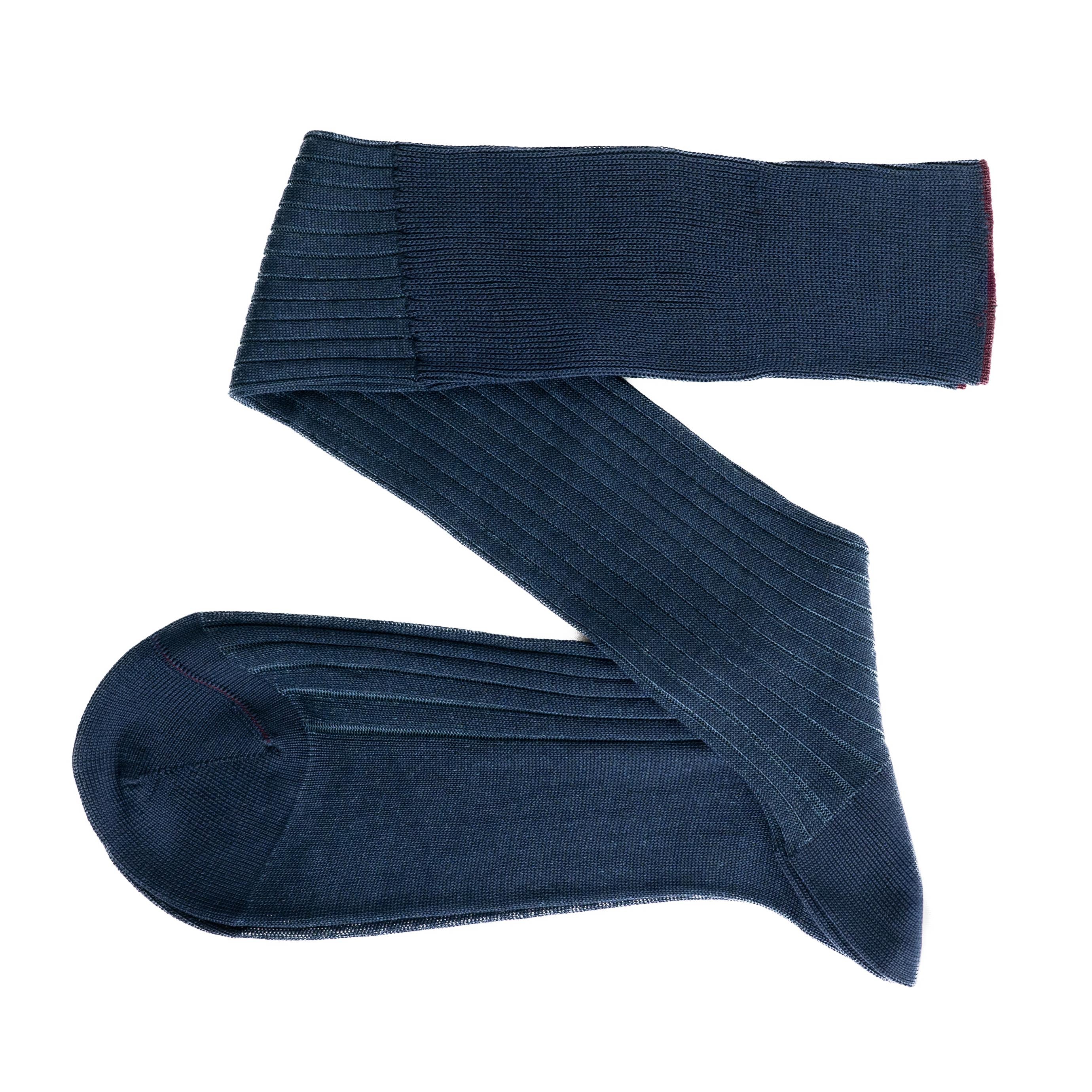 Viccel / Celchuk Over The Calf Navy Blue Parliament Shadow Cotton Socks