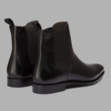 Chelsea Boot in Black Box Calf Leather