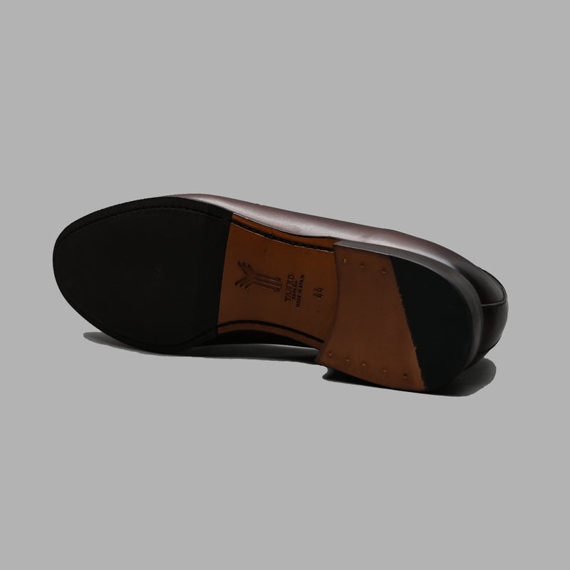 Belgian Tassel Loafer in Moka Calf Leather