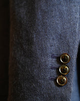 Navy Silk Linen Sports Jacket | Adriano Model