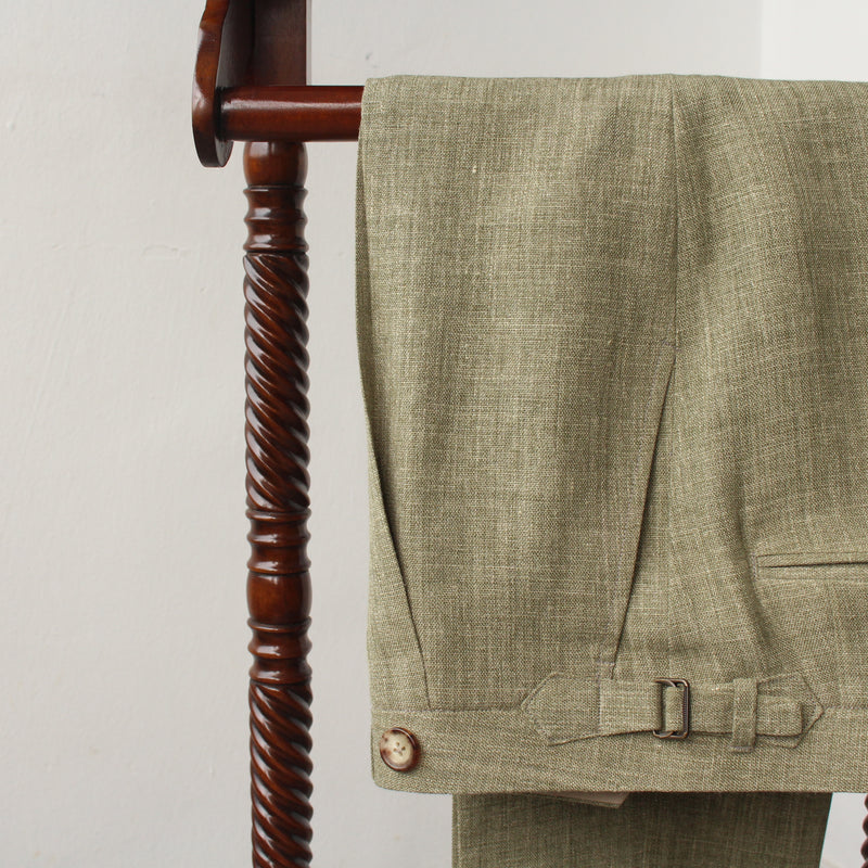 Classic Trousers in Harrisons of Edinburgh's "Sea Shell" Linen Terylene Fabric